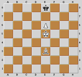 Esempio di finale con Re, Alfiere e Pedone contro Re