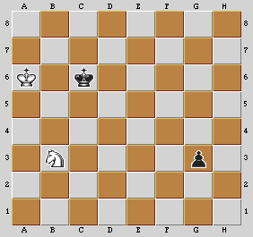 Esempio di finale con Re e Cavallo contro Re e Pedone