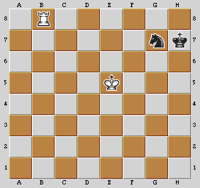 Esempio di finale con Re e Torre contro Re e Cavallo